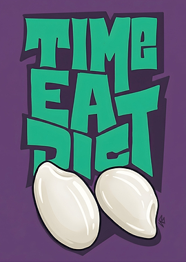 Time to Eat Diet Text Art