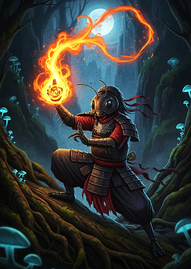 Ant Warrior Conjuring Fire