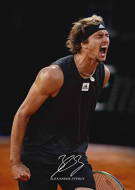Alexander Zverev Tennis Player Celebration