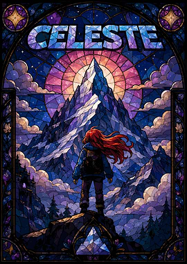 Celeste Stained Glass Mountain Climb