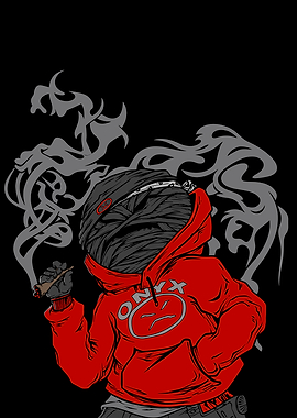 Character Smoking with Smoke Art