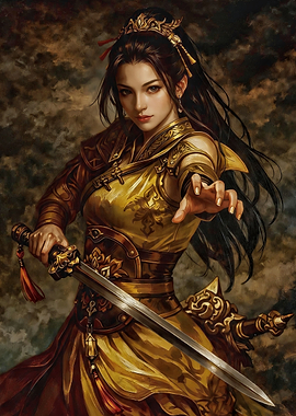 Warrior Woman with Sword