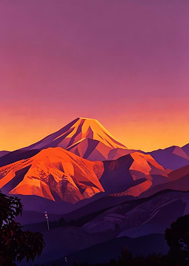 Majestic Mountain Sunset