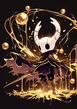 Golden Knight with Horned Helmet