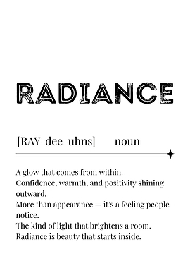 Radiance Definition Poster