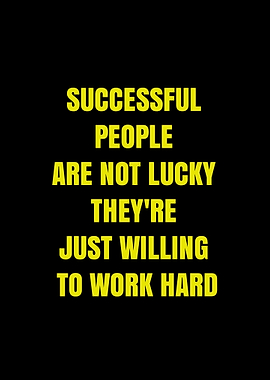 Successful people work hard quote