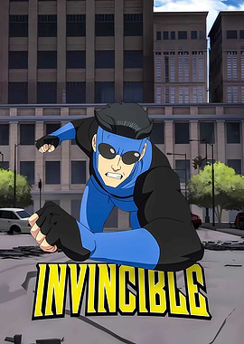 Invincible Superhero in City