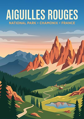 Aiguilles Rouges National Park Poster