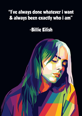 Billie Eilish Pop Art Portrait