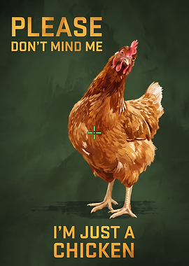 Chicken with a crosshair