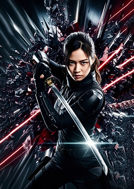 Female Ninja with Katana