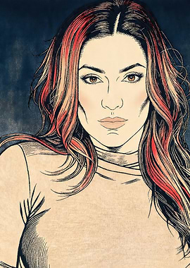 Comic Style Portrait of a Woman