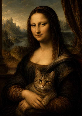 Mona Lisa Holding a Cat