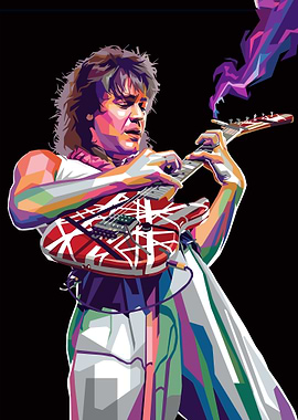 Eddie Van Halen Playing Guitar