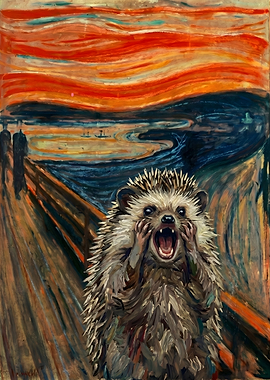 Hedgehog Screaming in Edvard Munch's The Scream