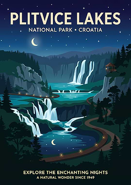 Plitvice Lakes National Park Poster