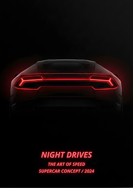 Dark Neon Concept Supercar