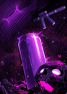 Cosmic Skull and Soda Can