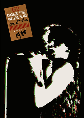 U2 Live at the Marquee 1980 Poster