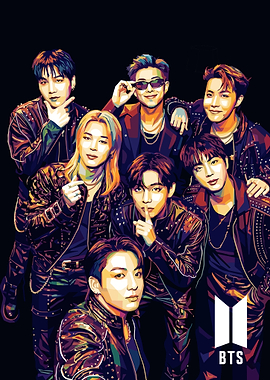 BTS Pop Art Portrait