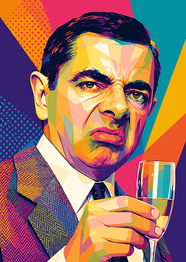 Mr. Bean Pop Art Portrait
