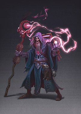 Undead Wizard Casting Spell