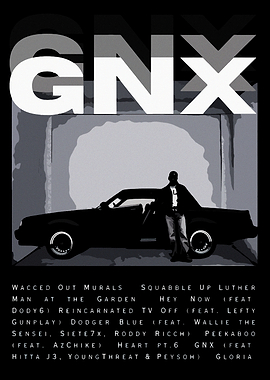 GNX Album Cover with Car and Man