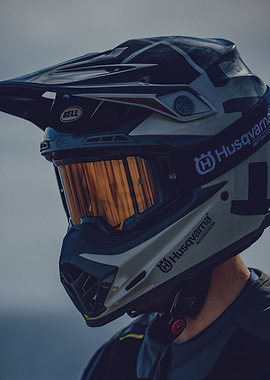 Motocross Rider in Husqvarna Gear