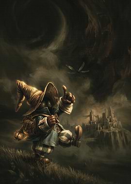 Vivi Ornitier in a dark fantasy landscape