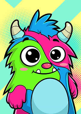 Cute Two-Toned Monster Character