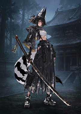 Samurai Fox Girl with Katana
