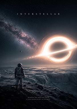 Interstellar Astronaut and Black Hole
