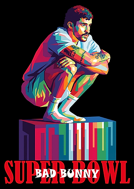 Bad Bunny Super Bowl WPAP Art