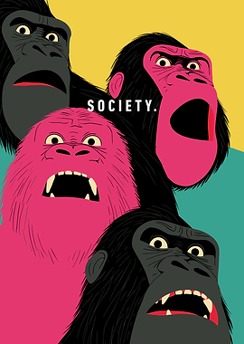 Gorillas with Society Text