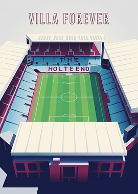 Aston Villa Stadium Poster