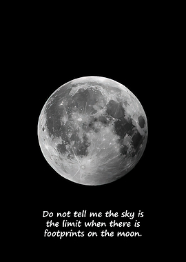 Moon Footprints Inspirational Quote