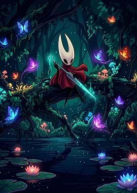 Hornet in a magical forest
