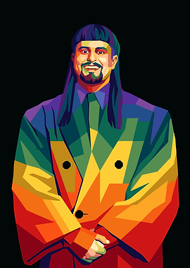 Colorful Portrait of a Oliver Tree