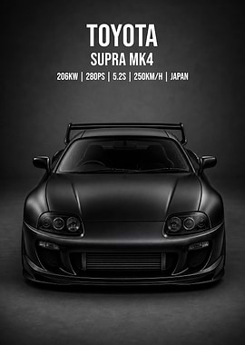 Matte Black Toyota Supra MK4