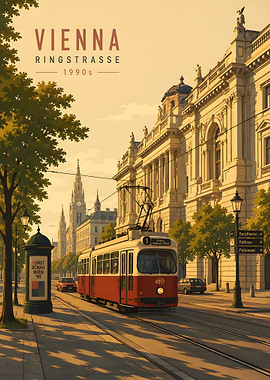 Vienna Ringstrasse Tram in the 1990s