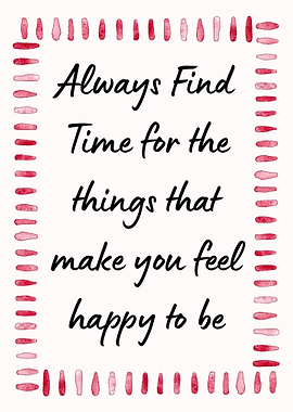 Inspirational Quote with Watercolor Border