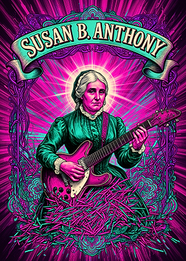 Susan B. Anthony Playing Guitar