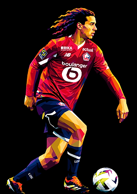 Football Player in Pop Art Style