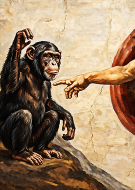 Chimpanzee and God's Hand