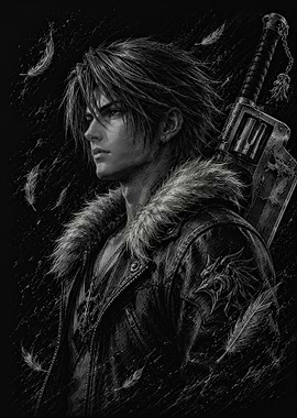 Squall Leonhart with Gunblade FF VIII