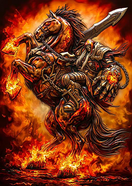 Fiery Horseman of the Apocalypse