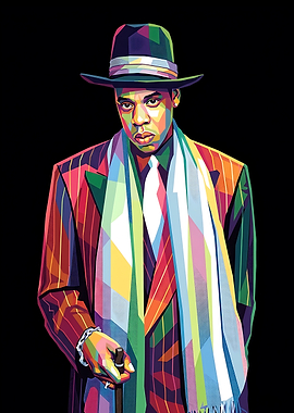 Jay-Z Pop Art Portrait