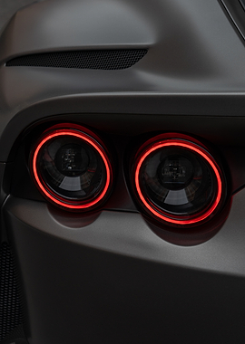 Close-up of Ferrari 812 taillights