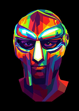 MF DOOM Pop Art Portrait