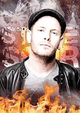 Corey Taylor with Fire and Shattered Glass